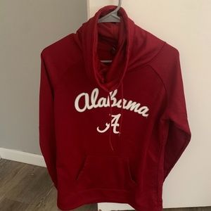 Colosseum Alabama Cowl Neck Hoodie- Red